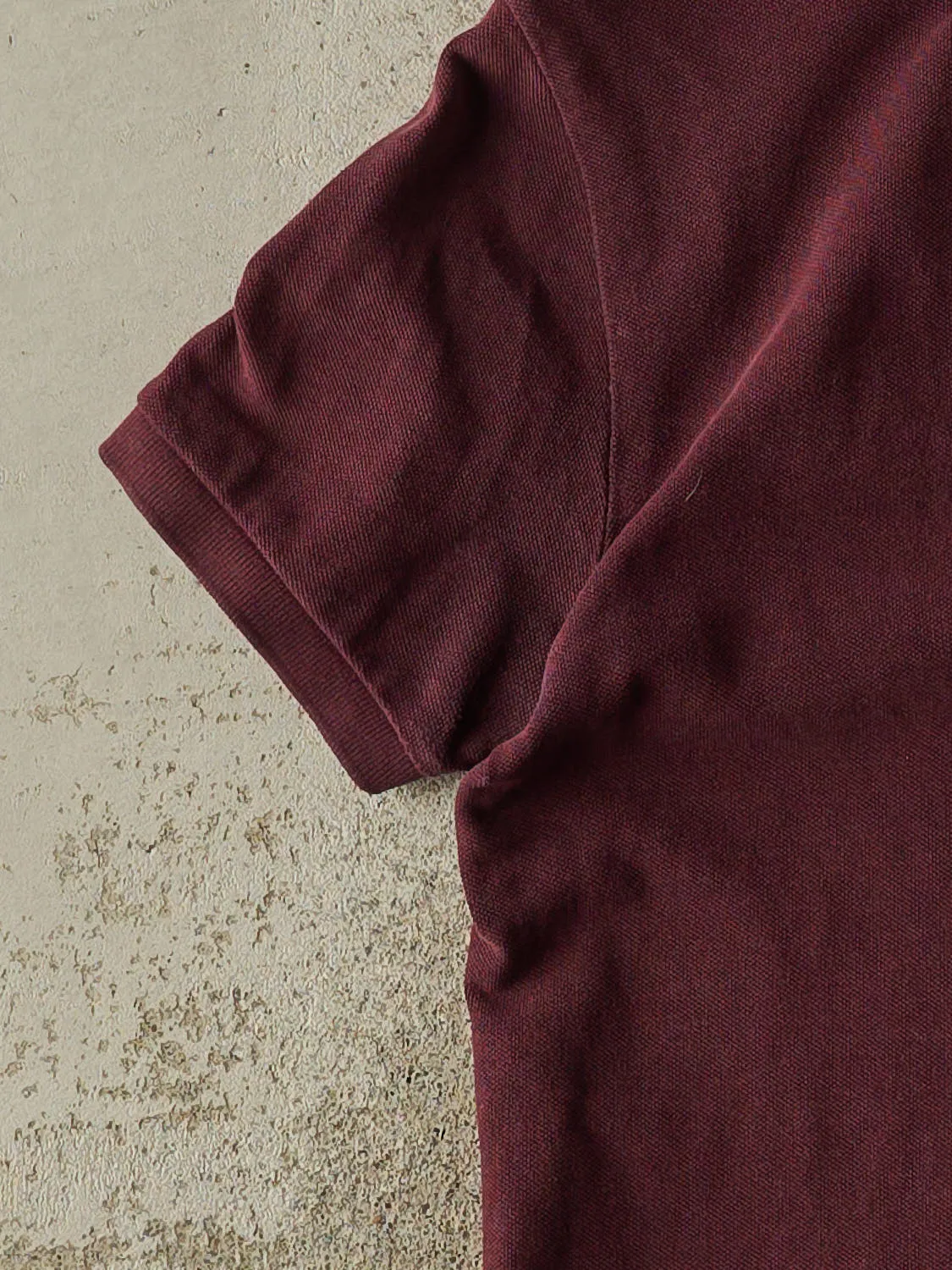 Vintage 90s Burgundy Polo Embroidered Quarter Button Tee (XS/S) sold by Rebalance Vintage product image thumbnail 3