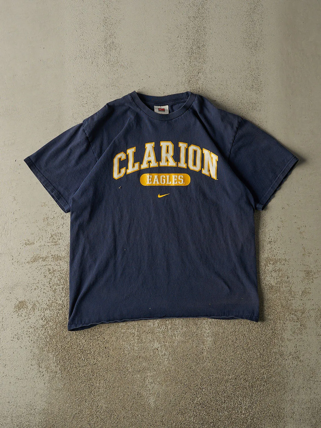 Vintage Y2K Navy Blue Nike Clarion Eagles Tee (L) sold by Rebalance Vintage