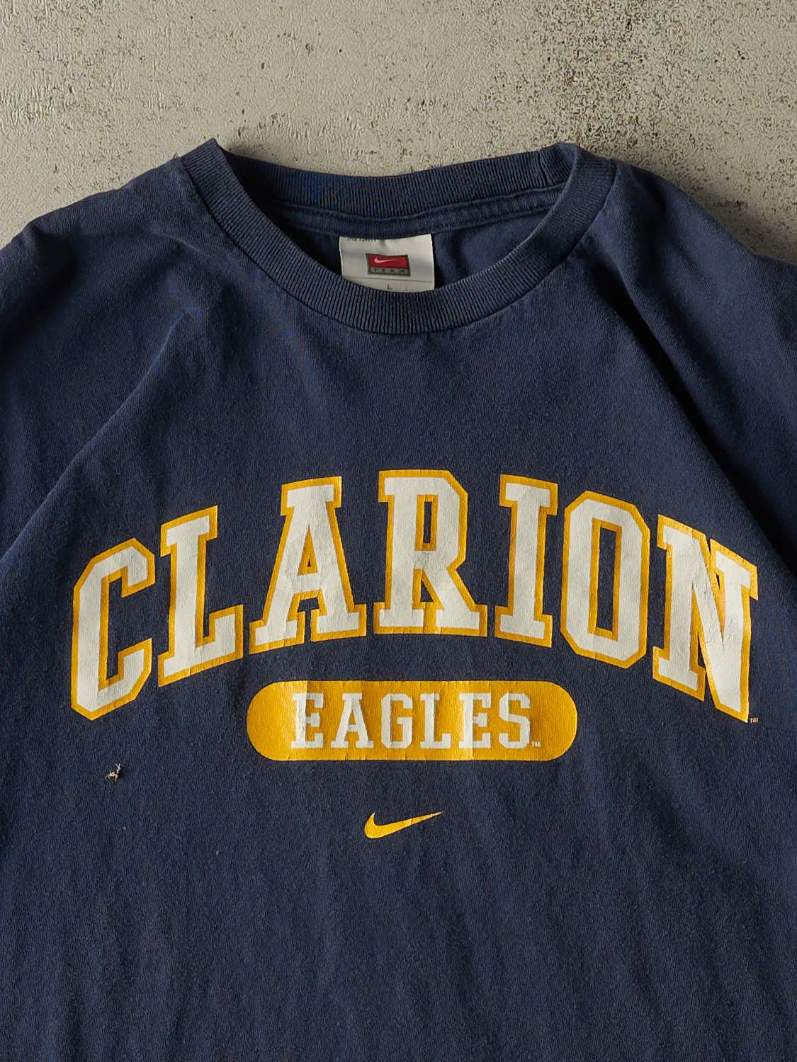 Vintage Y2K Navy Blue Nike Clarion Eagles Tee (L) sold by Rebalance Vintage product image thumbnail 2