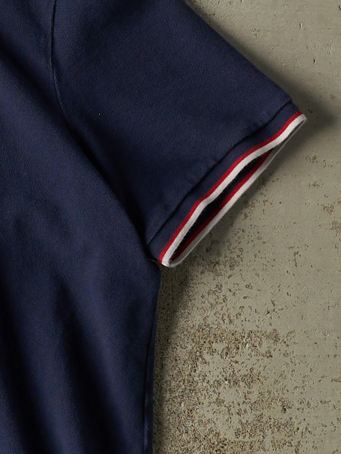 Vintage Y2K Navy Blue Polo Embroidered Quarter Button Tee (M/L) sold by Rebalance Vintage product image thumbnail 4