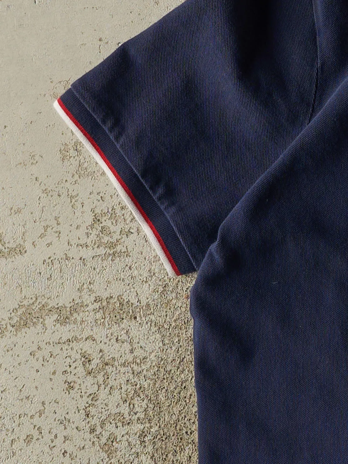 Vintage Y2K Navy Blue Polo Embroidered Quarter Button Tee (M/L) sold by Rebalance Vintage product image thumbnail 3