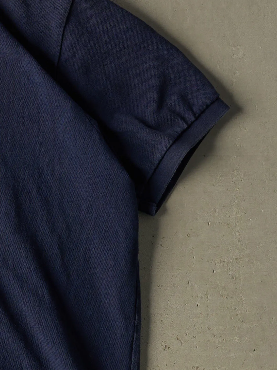 Vintage Y2K Navy Blue Polo Embroidered Quarter Button Tee (XL/XXL) sold by Rebalance Vintage product image thumbnail 4