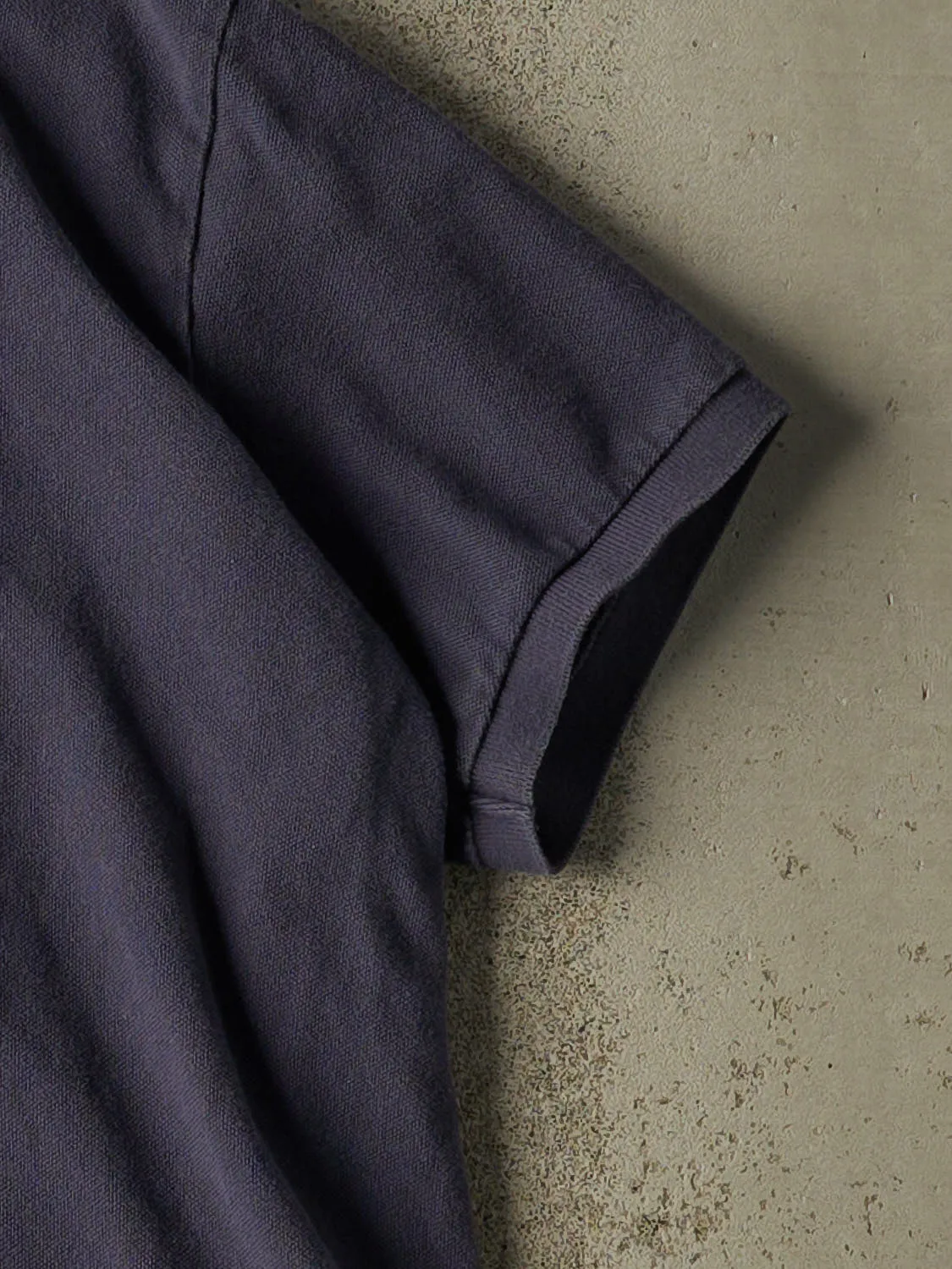 Vintage 90s Navy Blue Polo Embroidered Quarter Button Tee (L/XL) sold by Rebalance Vintage product image thumbnail 4