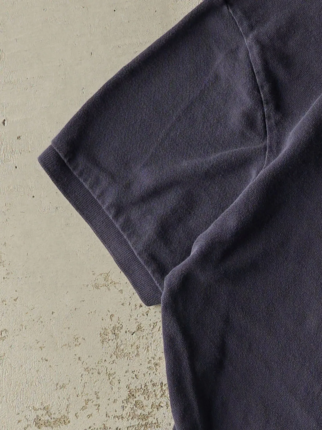 Vintage 90s Navy Blue Polo Embroidered Quarter Button Tee (L/XL) sold by Rebalance Vintage product image thumbnail 3