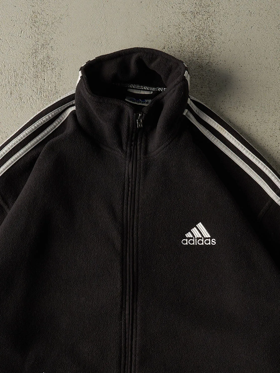 Vintage Y2K Black Adidas Embroidered Zip Up Fleece (XXL/XXXL) sold by Rebalance Vintage product image thumbnail 2