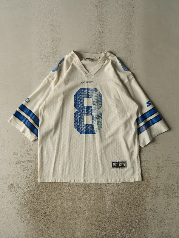 Vintage 90s White Dallas Cowboys #8 Troy Aikman Jersey (XL) sold by Rebalance Vintage