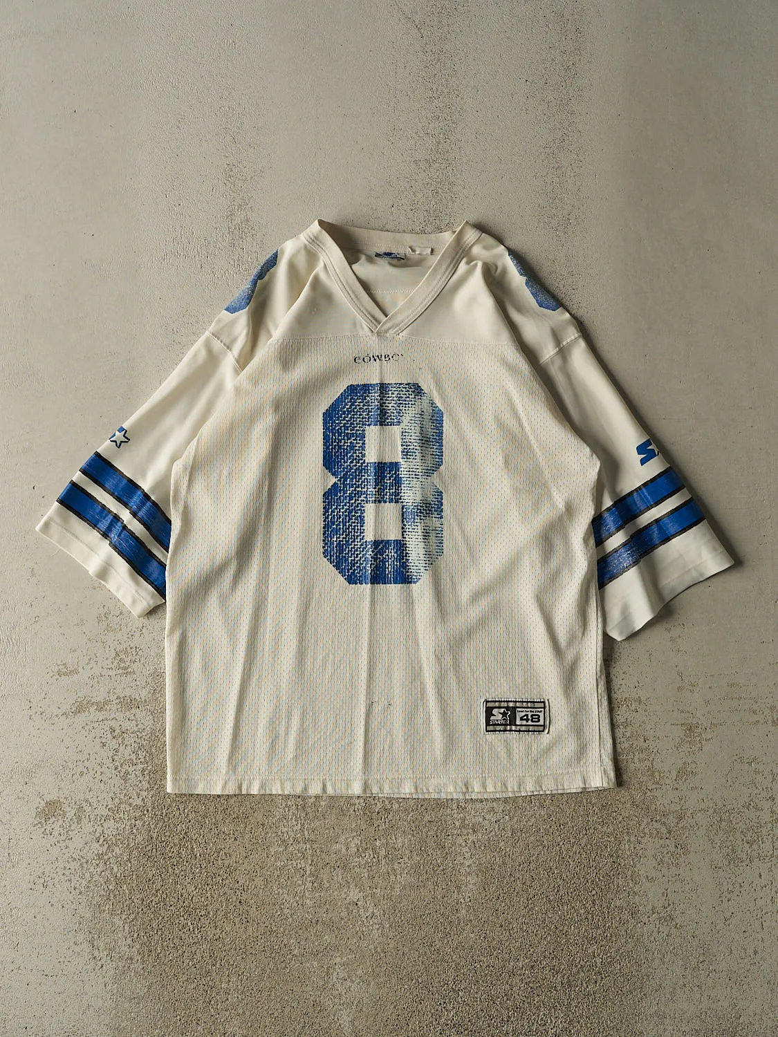 Vintage 90s White Dallas Cowboys #8 Troy Aikman Jersey (XL) sold by Rebalance Vintage