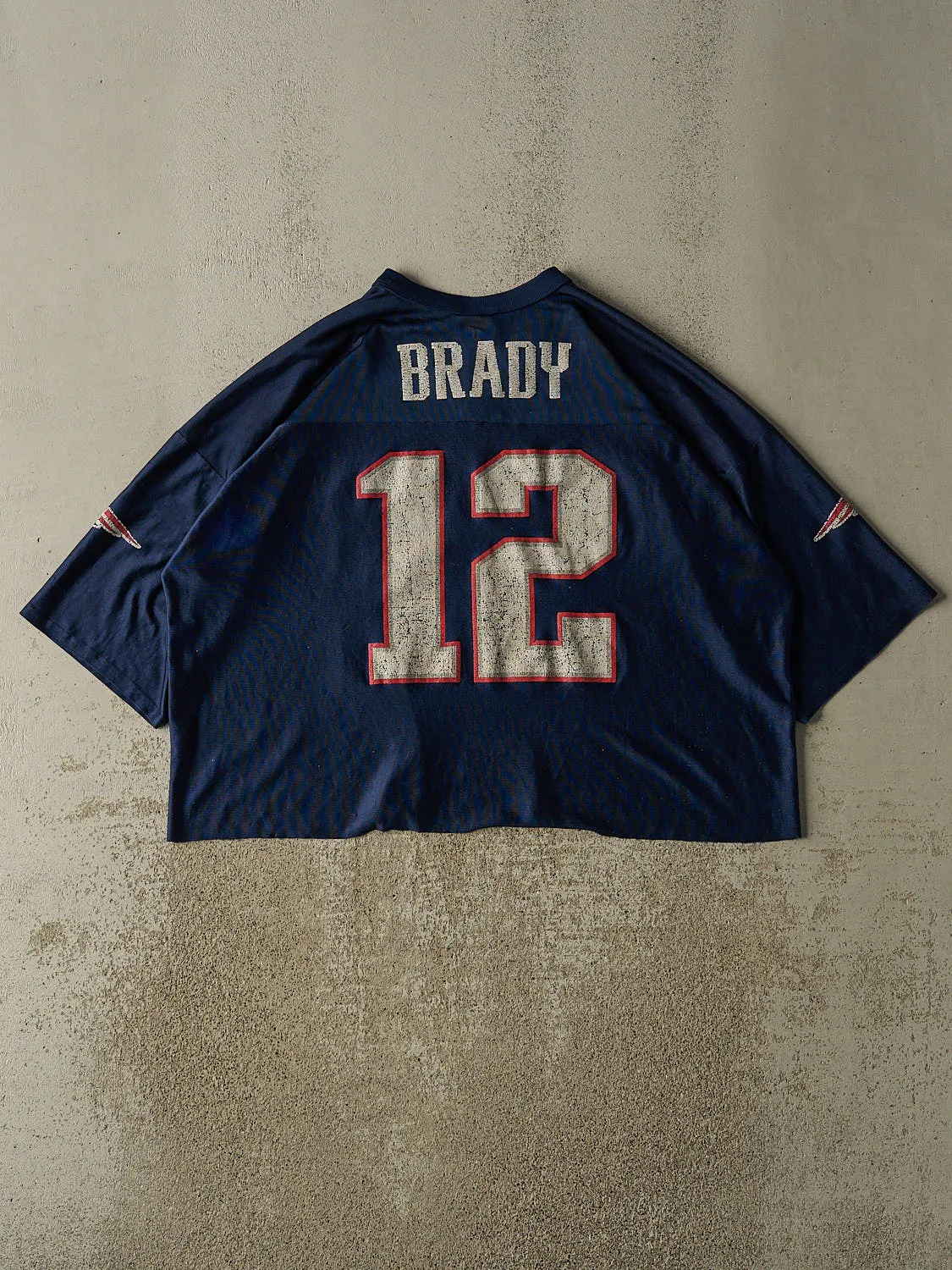 Vintage Y2K Navy Blue New England Patriots #12 Tom Brady Jersey (L) sold by Rebalance Vintage product image thumbnail 2