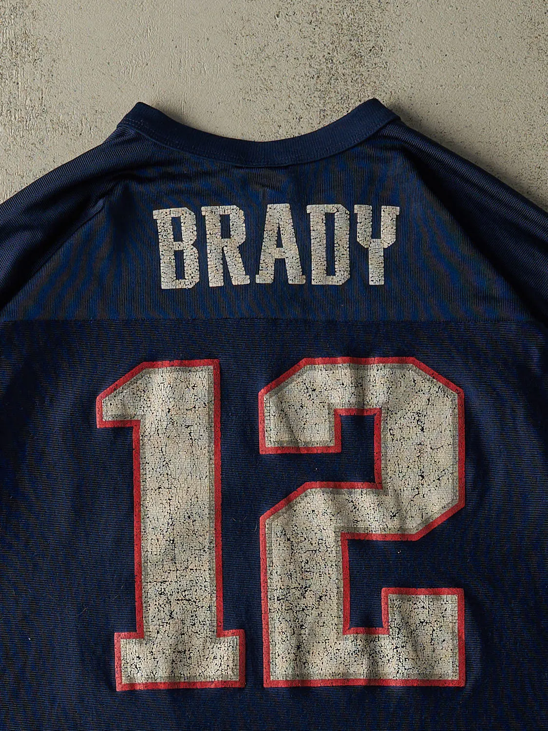 Vintage Y2K Navy Blue New England Patriots #12 Tom Brady Jersey (L) sold by Rebalance Vintage product image thumbnail 4
