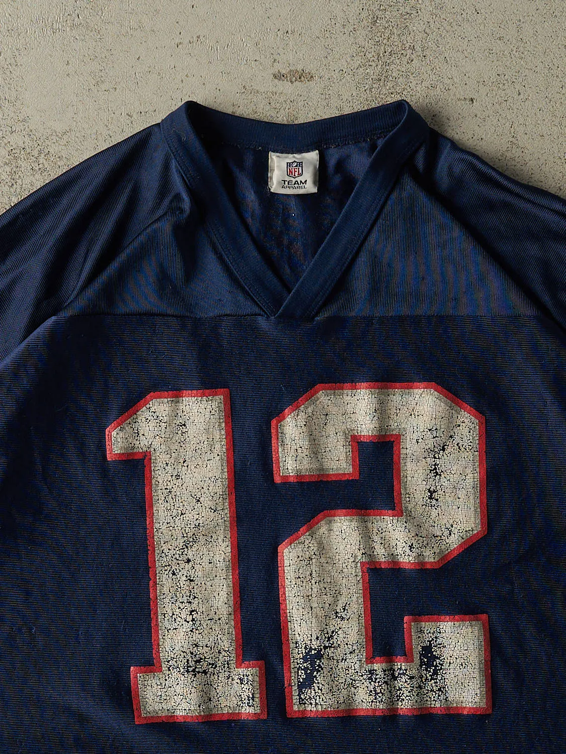 Vintage Y2K Navy Blue New England Patriots #12 Tom Brady Jersey (L) sold by Rebalance Vintage product image thumbnail 3
