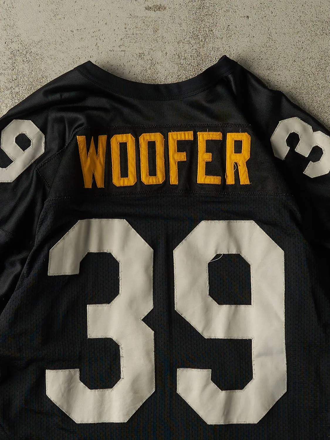 Vintage 90s Black Pittsburgh Steelers #39 Woofer Jersey (M) sold by Rebalance Vintage product image thumbnail 4