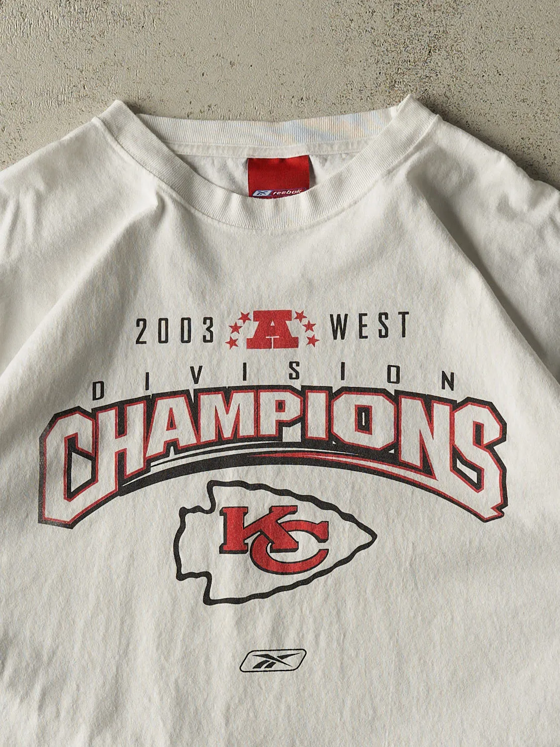 Vintage 03' White Kansas City Chiefs Division Champions Long Sleeve (XL/XXL) sold by Rebalance Vintage product image thumbnail 2