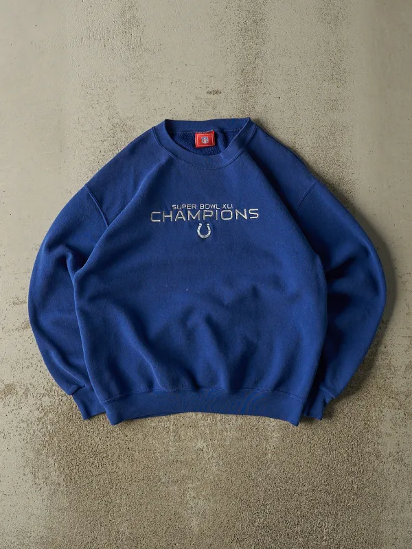Vintage 07' Blue Indianapolis Colts Super Bowl Champions Crewneck (S/M) sold by Rebalance Vintage
