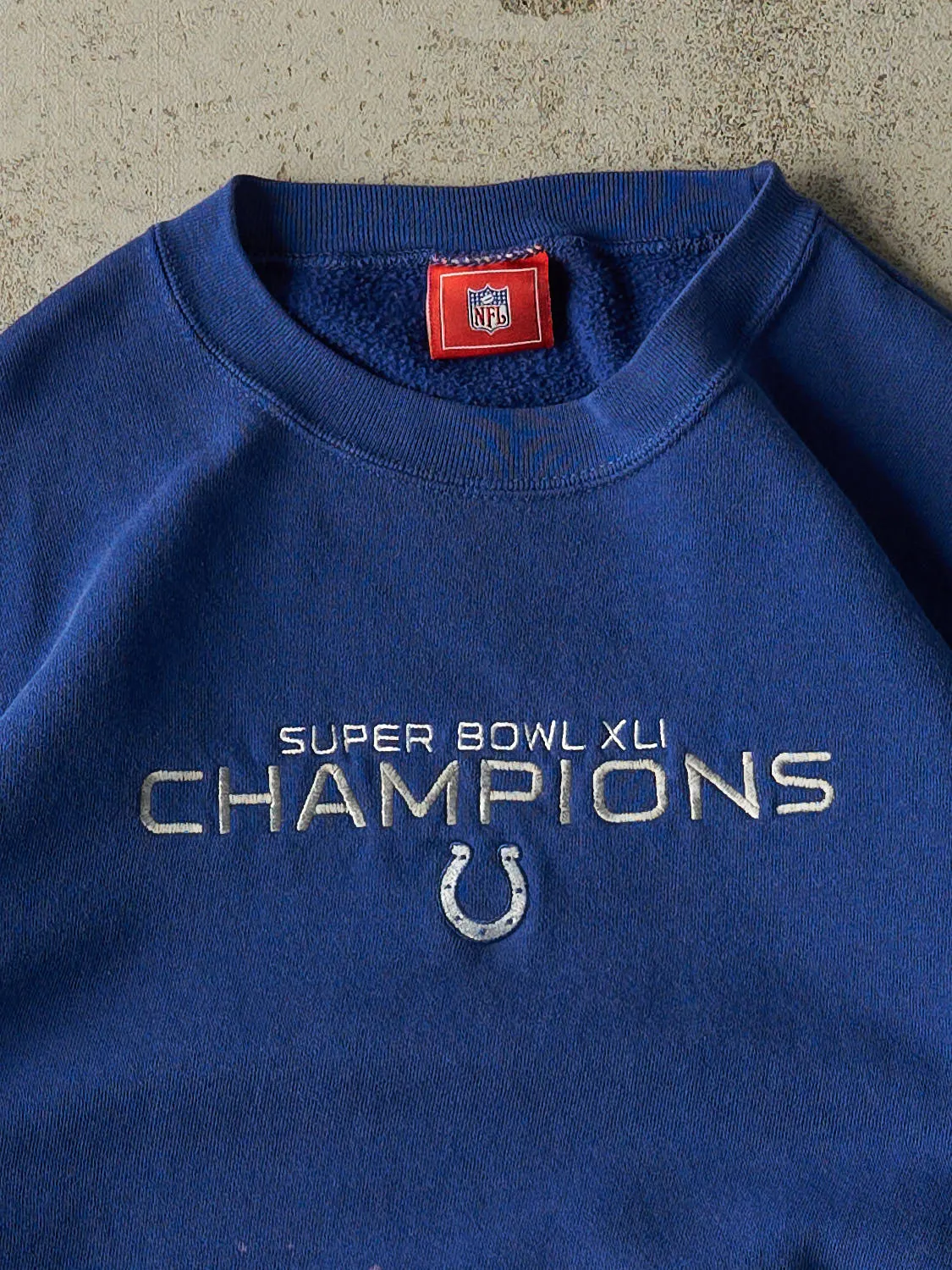 Vintage 07' Blue Indianapolis Colts Super Bowl Champions Crewneck (S/M) sold by Rebalance Vintage product image thumbnail 2
