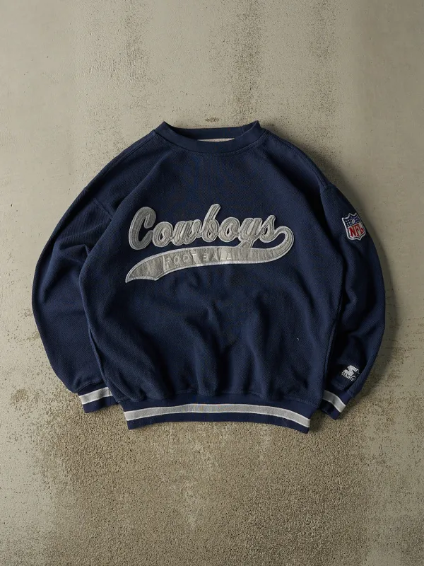 Vintage 90s Navy Blue Dallas Cowboys Starter Embroidered Crewneck (L/XL) made by Rebalance Vintage