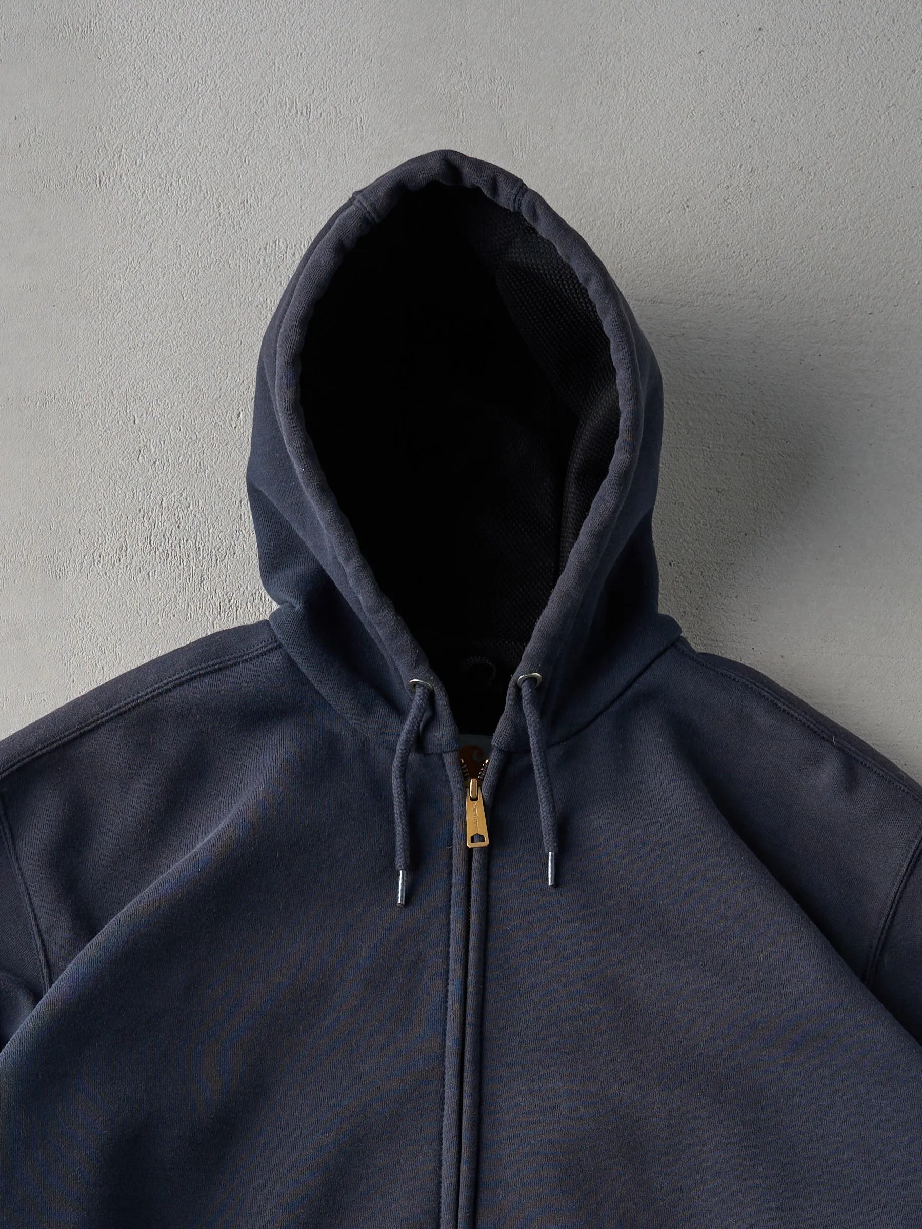 Vintage 90s Dark Navy Blue Carhartt Zip Up Hoodie (XL/XXL) sold by Rebalance Vintage product image thumbnail 2