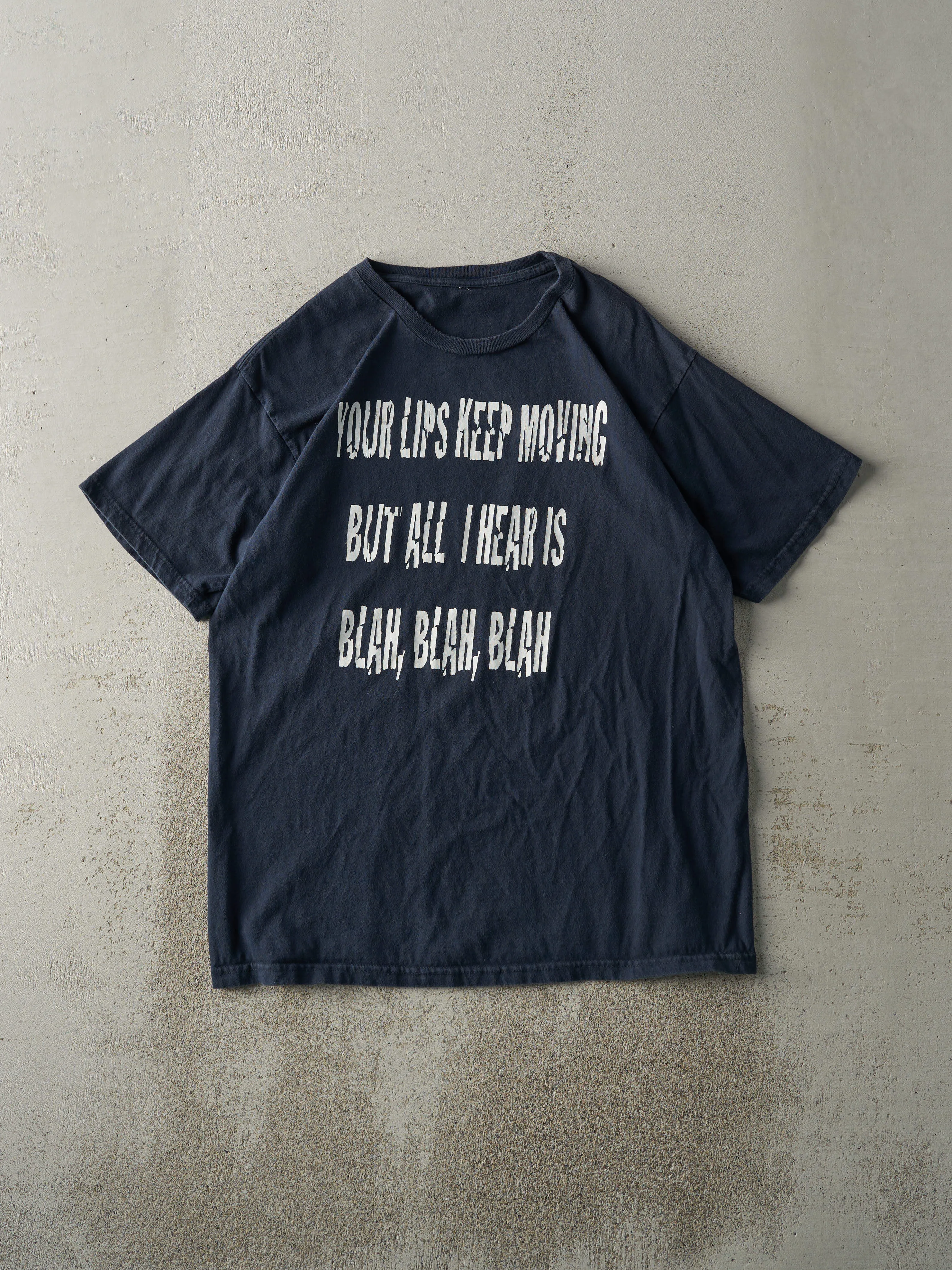 Vintage Y2K Faded Black "Blah, Blah, Blah" Tee (M/L) sold by Rebalance Vintage