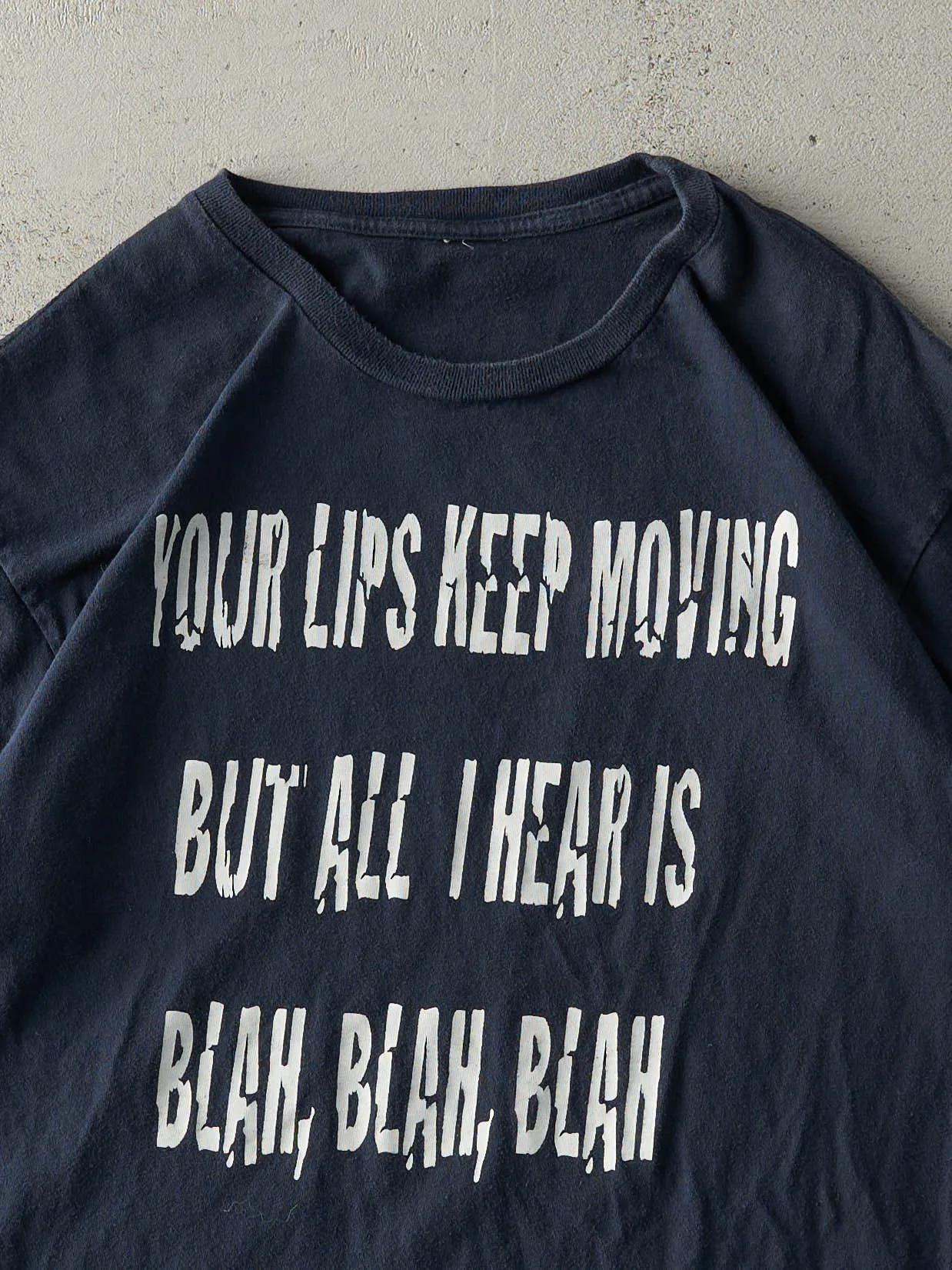 Vintage Y2K Faded Black "Blah, Blah, Blah" Tee (M/L) sold by Rebalance Vintage product image thumbnail 2