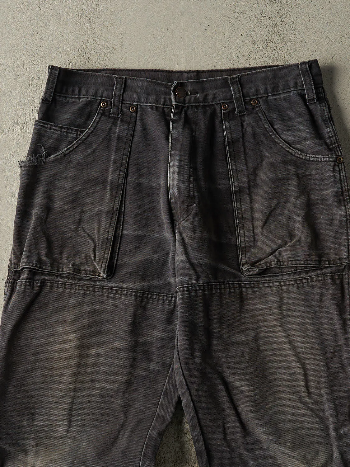 Vintage Y2K Faded Black Dickies L Pocket Double Knee Carpenter Pants (32x28.5) sold by Rebalance Vintage product image thumbnail 4