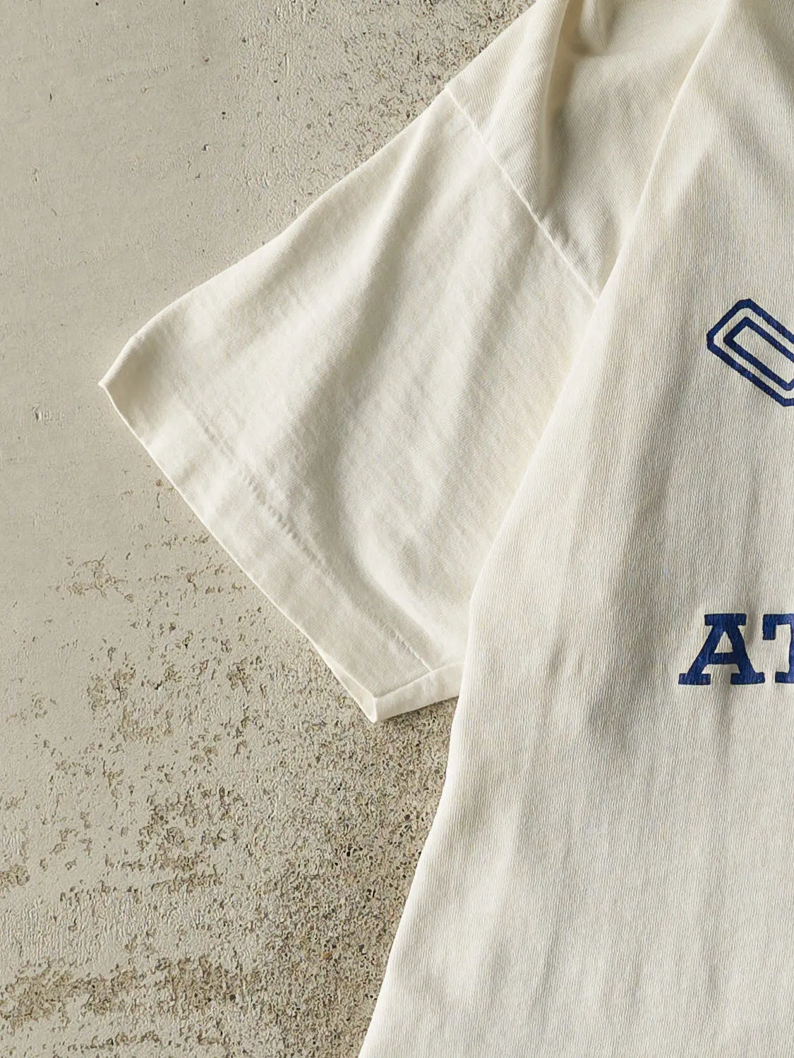 Vintage 90s White Oakwood Athletics Single Stitch Tee (L/XL) sold by Rebalance Vintage product image thumbnail 3