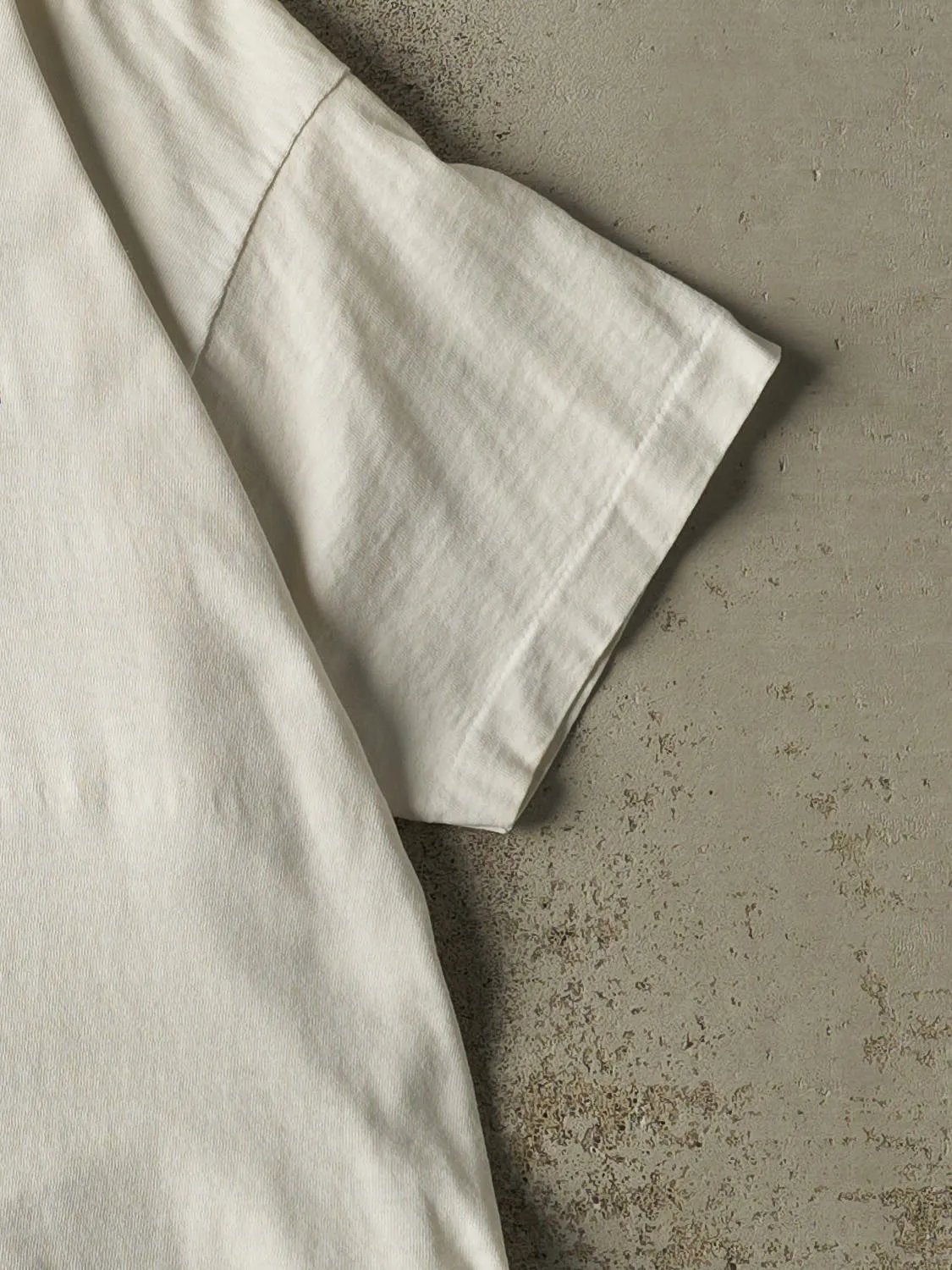 Vintage 90s White Oakwood Athletics Single Stitch Tee (L/XL) sold by Rebalance Vintage product image thumbnail 4