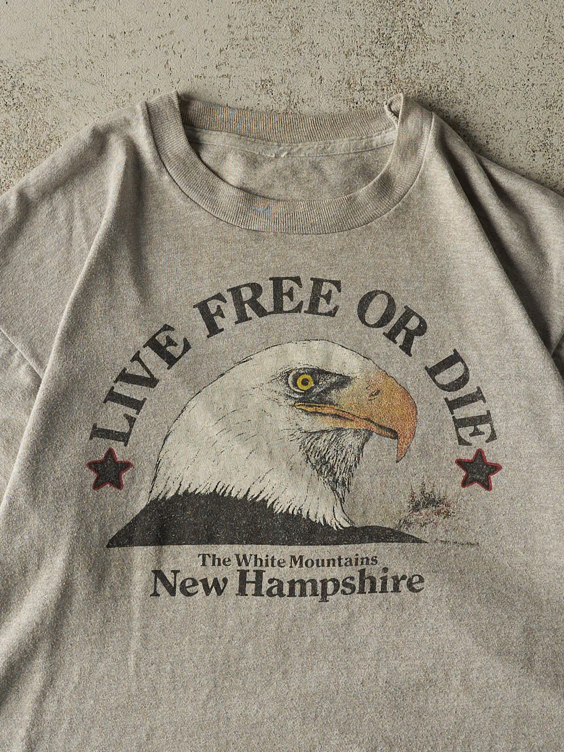 Vintage 90s Grey New Hampshire Tee (M) sold by Rebalance Vintage product image thumbnail 2