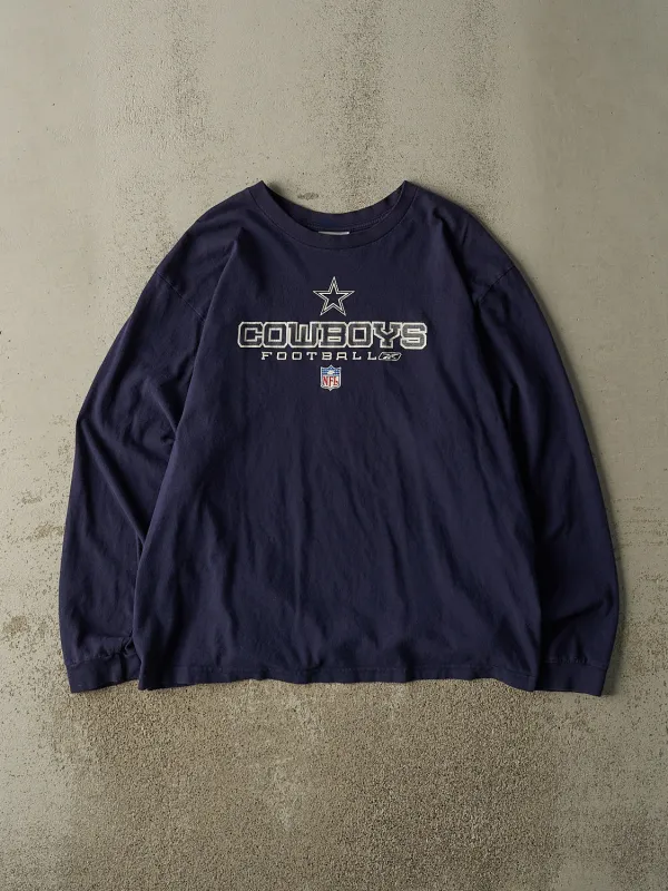 Vintage Y2K Navy Blue Dallas Cowboys Long Sleeve (XL/XXL) sold by Rebalance Vintage