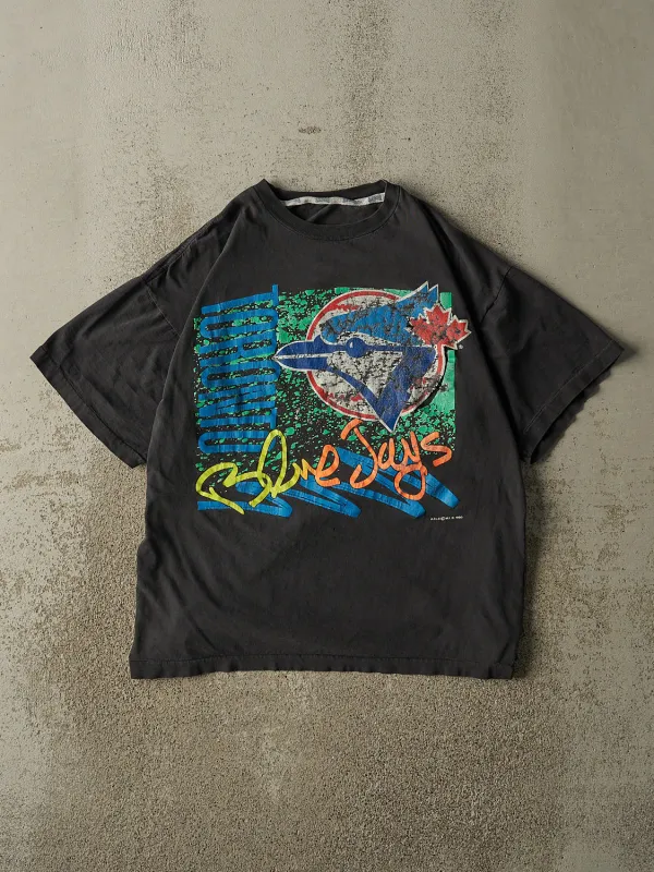 Vintage 90' Faded Black Toronto Blue Jays Tee (L) sold by Rebalance Vintage