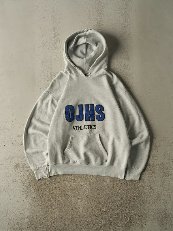 Vintage 90s Grey OJHS Embroidered Hoodie (M/L) sold by Rebalance Vintage
