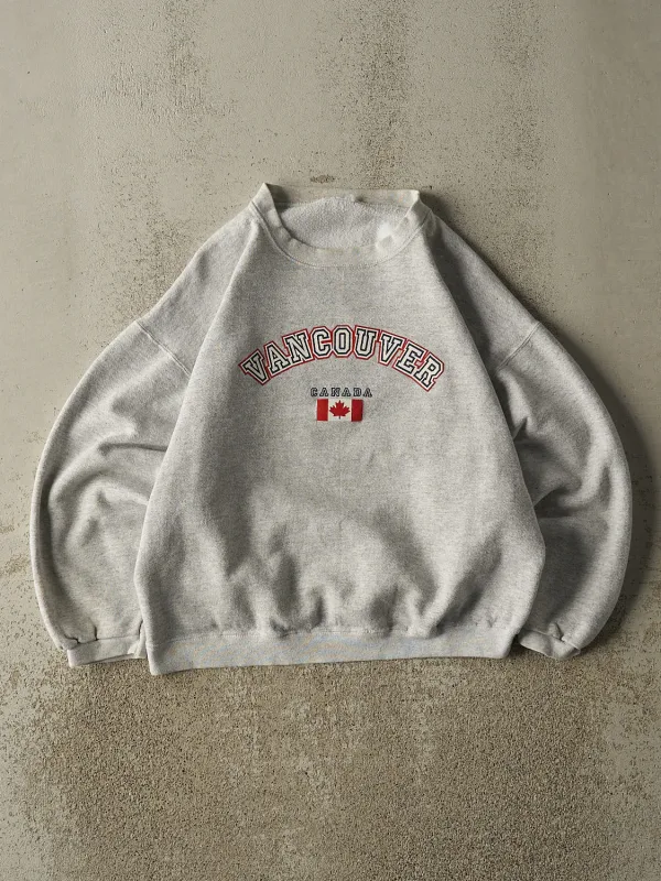 Vintage 90s Grey Vancouver Crewneck (S/M) made by Rebalance Vintage