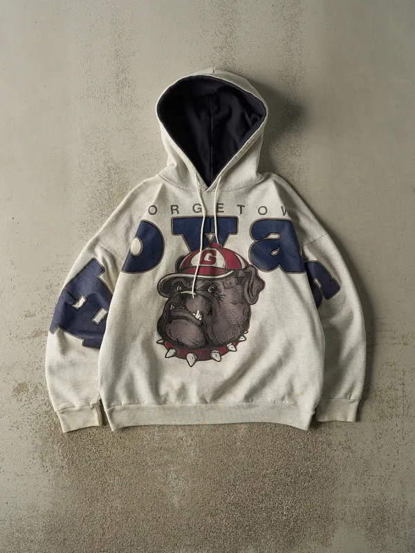 Vintage 90s Heather Grey Georgetown Hoyas Hoodie (M) sold by Rebalance Vintage