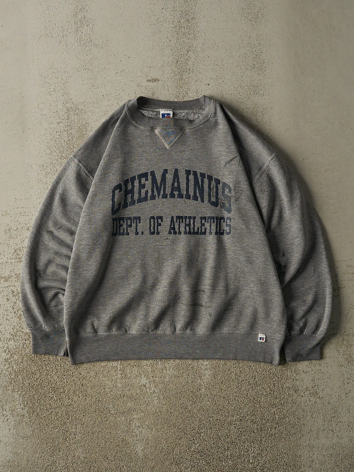 Vintage 90s Grey Russell Athletic Chemainus Crewneck (M/L) sold by Rebalance Vintage