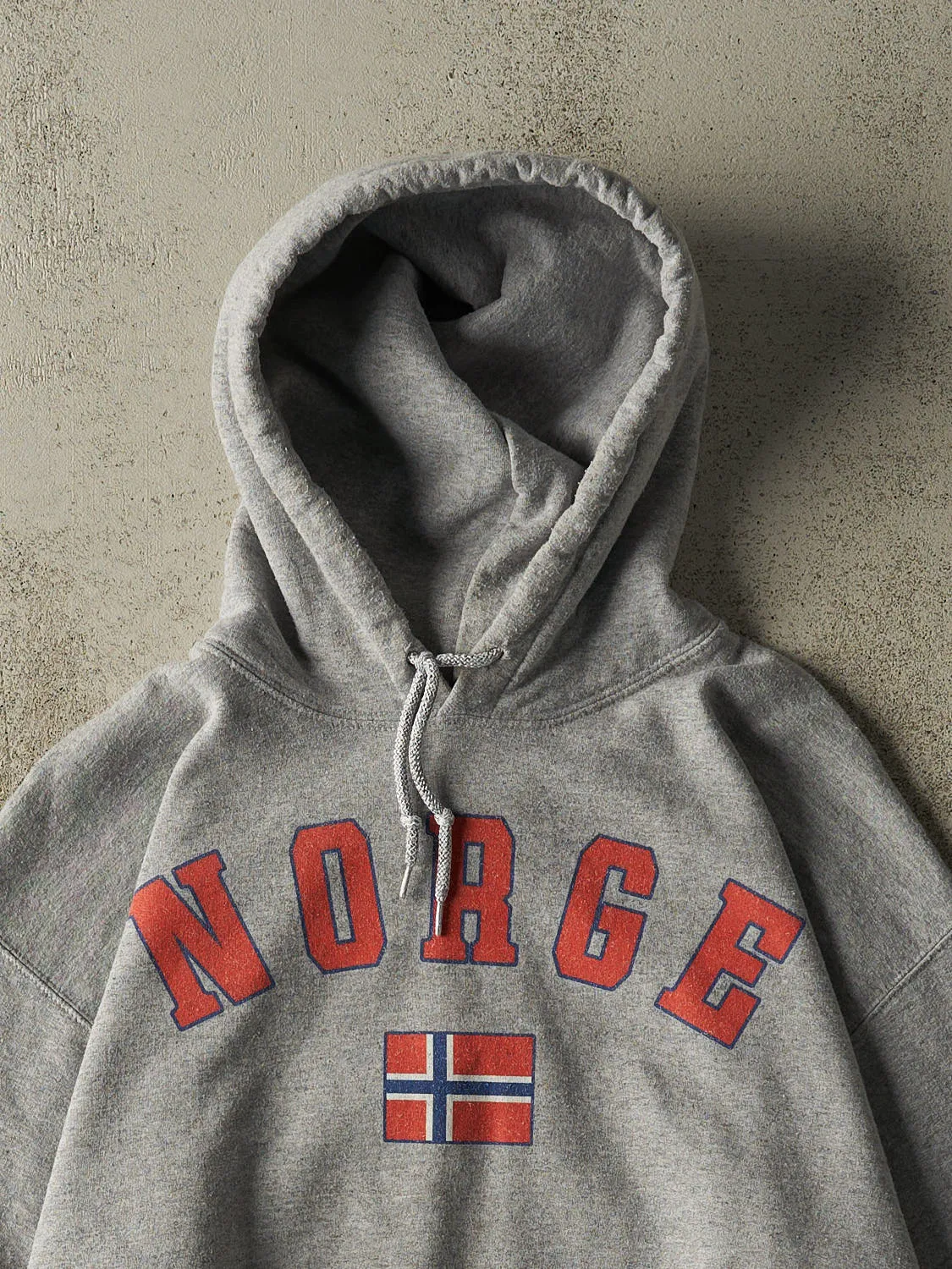 Vintage 90s Grey Norge Hoodie (M/L) sold by Rebalance Vintage product image thumbnail 2