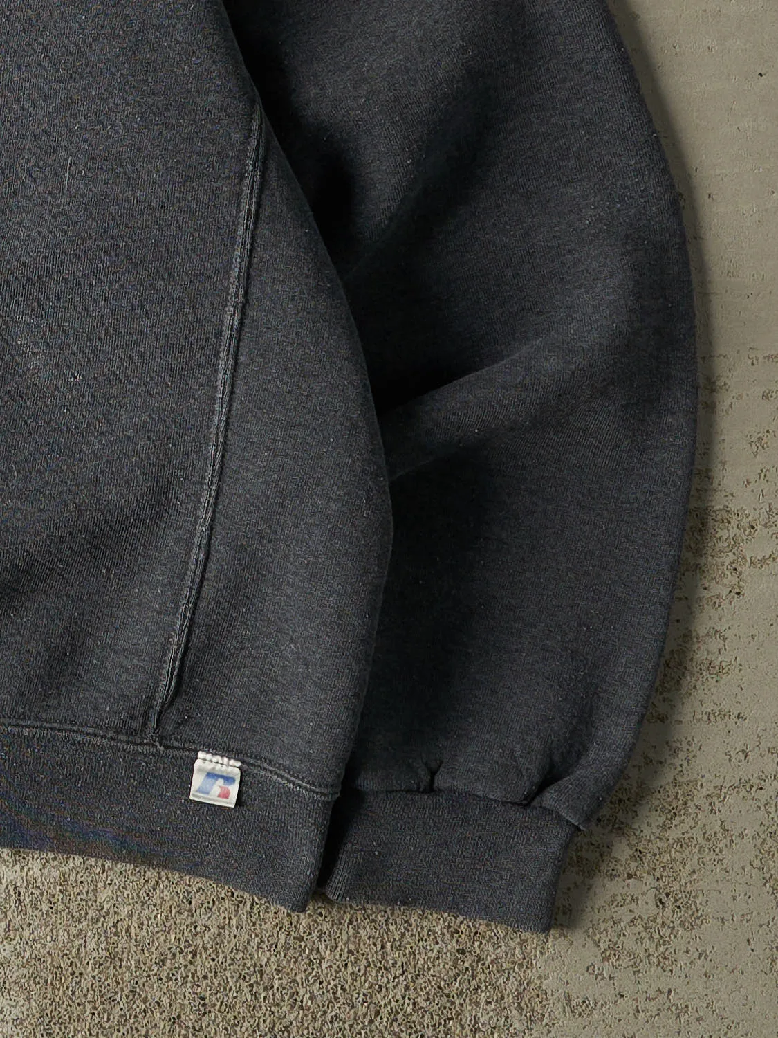 Vintage Y2K Charcoal Grey Russell Athletic Blank Crewneck (M/L) sold by Rebalance Vintage product image thumbnail 4