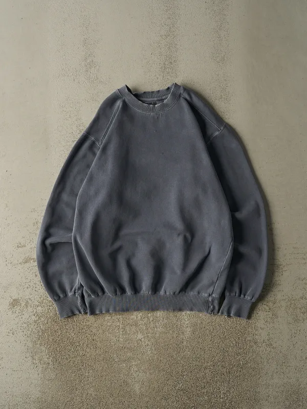 Vintage 90s Washed Blue Blank Crewneck (L) sold by Rebalance Vintage