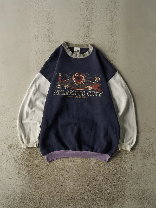 Vintage 90s Navy Blue Atlantic City New Jersey Crewneck (XL/XXL) sold by Rebalance Vintage