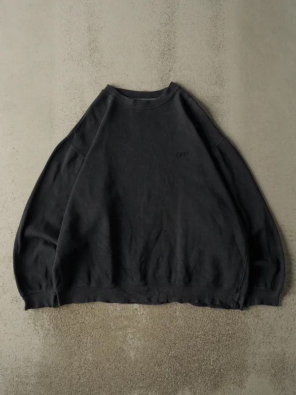 Vintage 90s Faded Black Reebok Embroidered Crewneck (XXL/XXXL) made by Rebalance Vintage