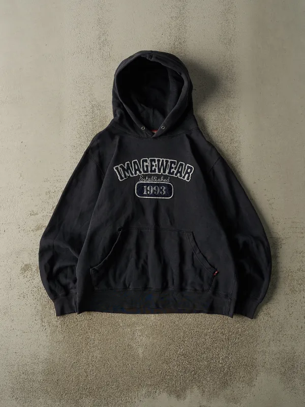 Vintage 90s Faded Black Imagewear Embroidered Hoodie (M) sold by Rebalance Vintage