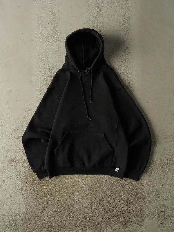 Vintage Y2K Black Russell Athletic Blank Hoodie (M) made by Rebalance Vintage
