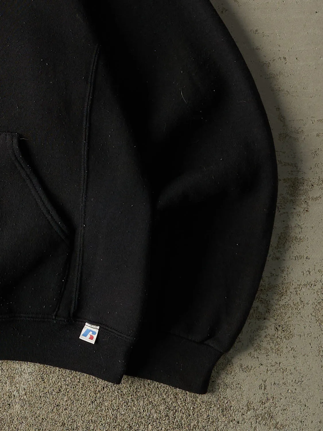 Vintage Y2K Black Russell Athletic Blank Hoodie (M) sold by Rebalance Vintage product image thumbnail 3