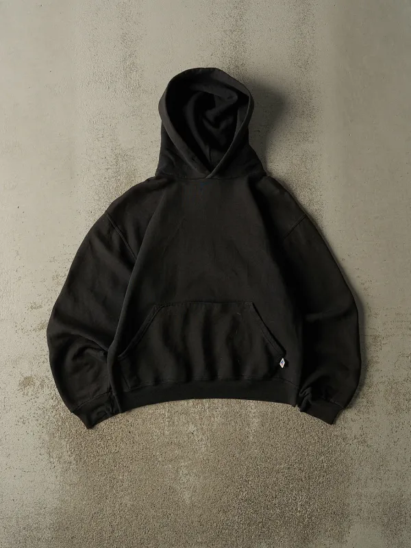 Vintage 90s Black Russell Athletic Blank Hoodie (XS/S) sold by Rebalance Vintage