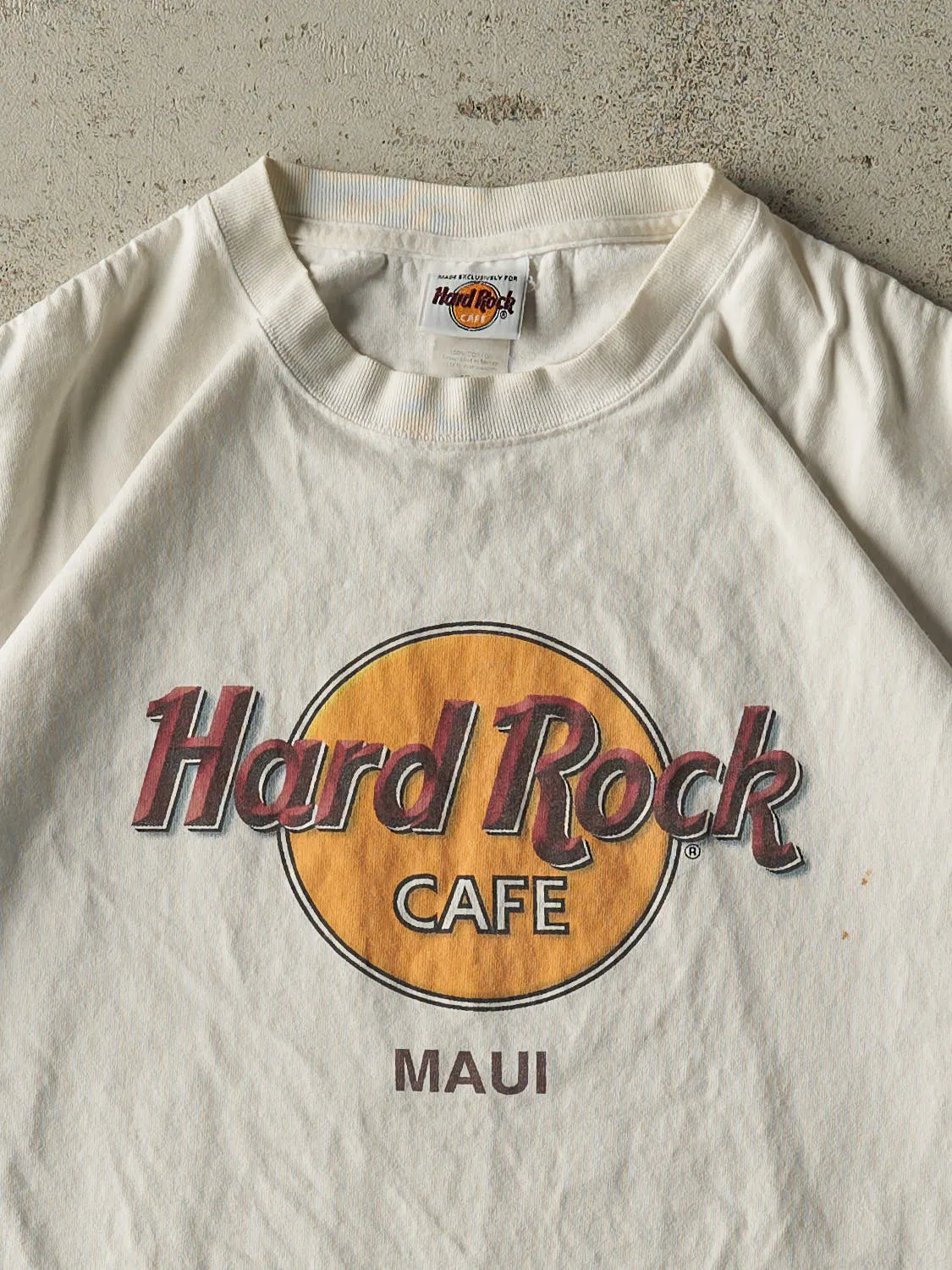 Vintage 90s White Hard Rock Cafe Maui Tee (L) sold by Rebalance Vintage product image thumbnail 2
