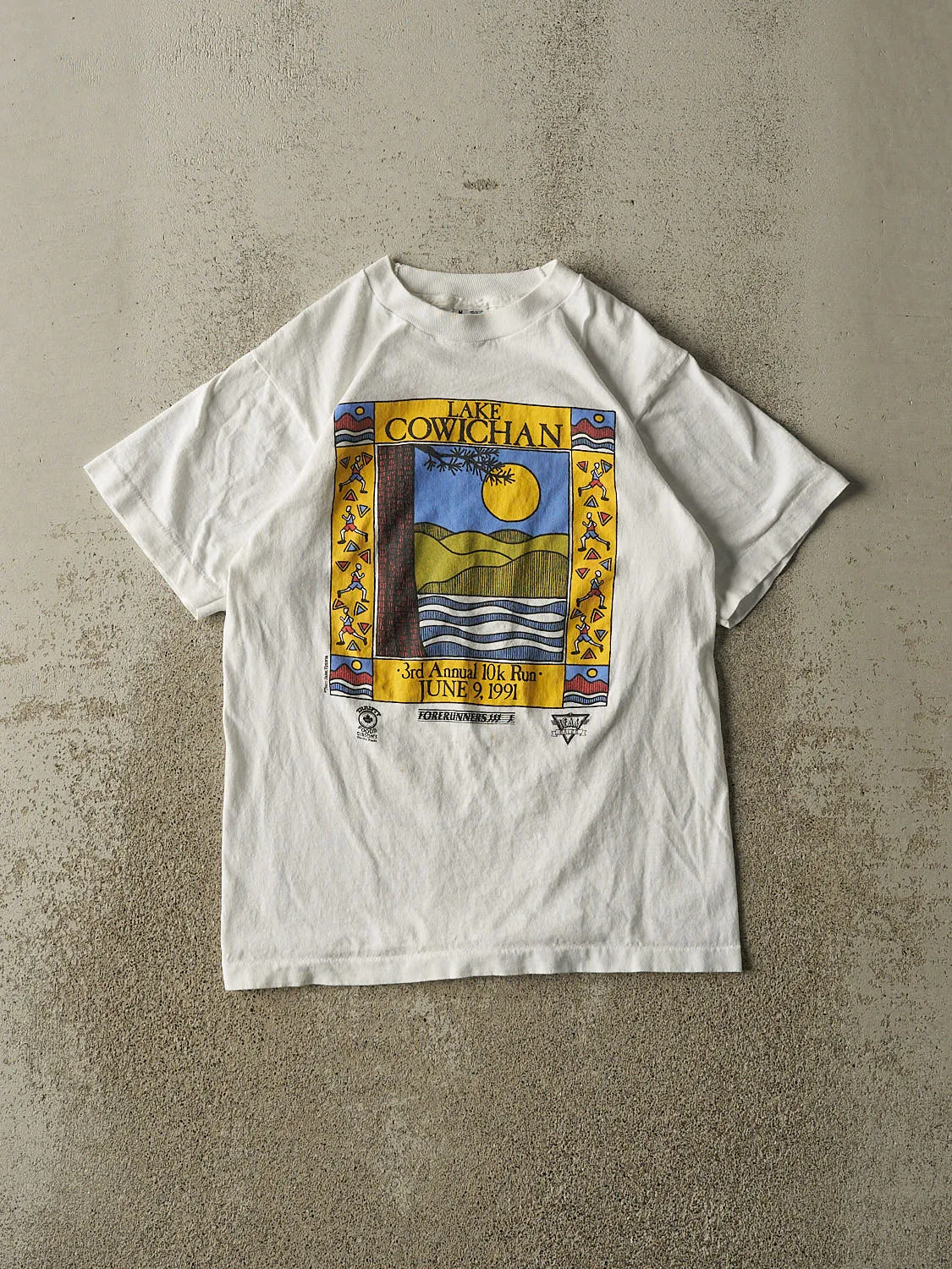 Vintage 91' White Lake Cowichan 10K Run Tee (XS/S) sold by Rebalance Vintage