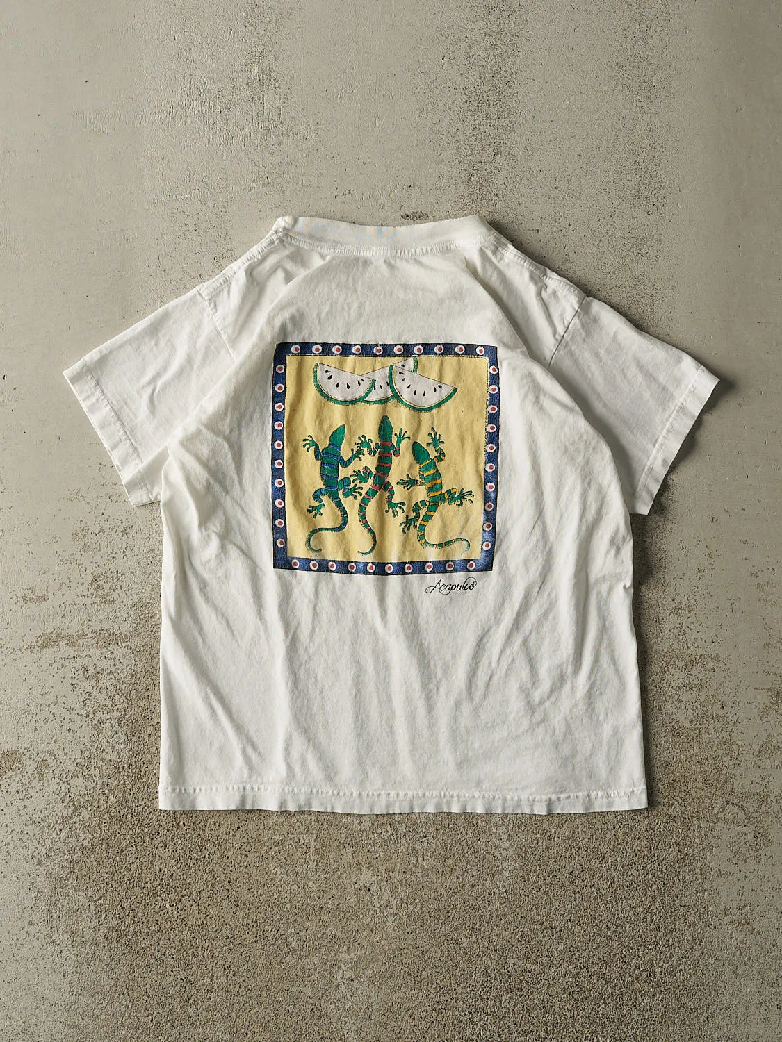 Vintage 90s White Acapulco Tee (S/M) sold by Rebalance Vintage product image thumbnail 2