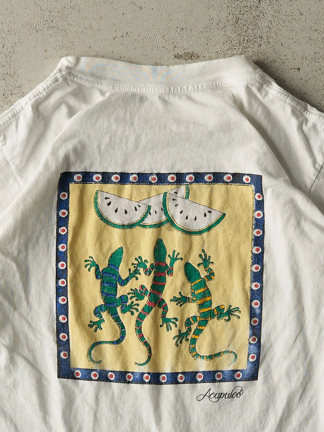 Vintage 90s White Acapulco Tee (S/M) sold by Rebalance Vintage product image thumbnail 4