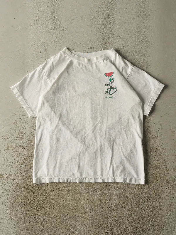 Vintage 90s White Acapulco Tee (S/M) sold by Rebalance Vintage