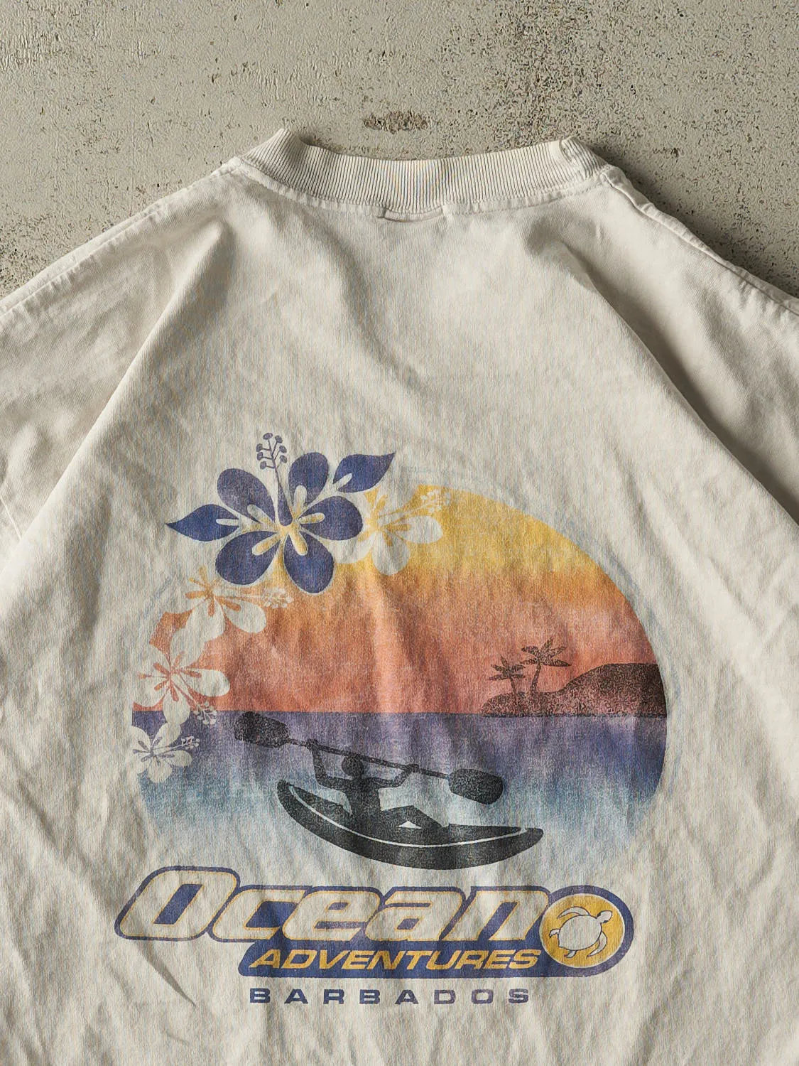 Vintage 90s White Ocean Adventures Tee (L/XL) sold by Rebalance Vintage product image thumbnail 4