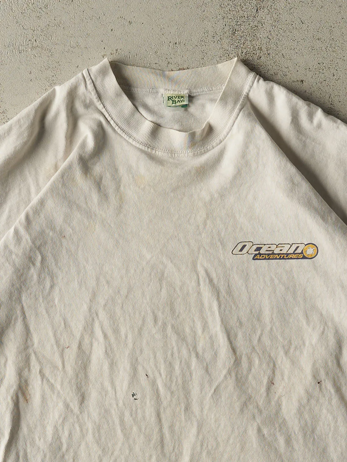 Vintage 90s White Ocean Adventures Tee (L/XL) sold by Rebalance Vintage product image thumbnail 3