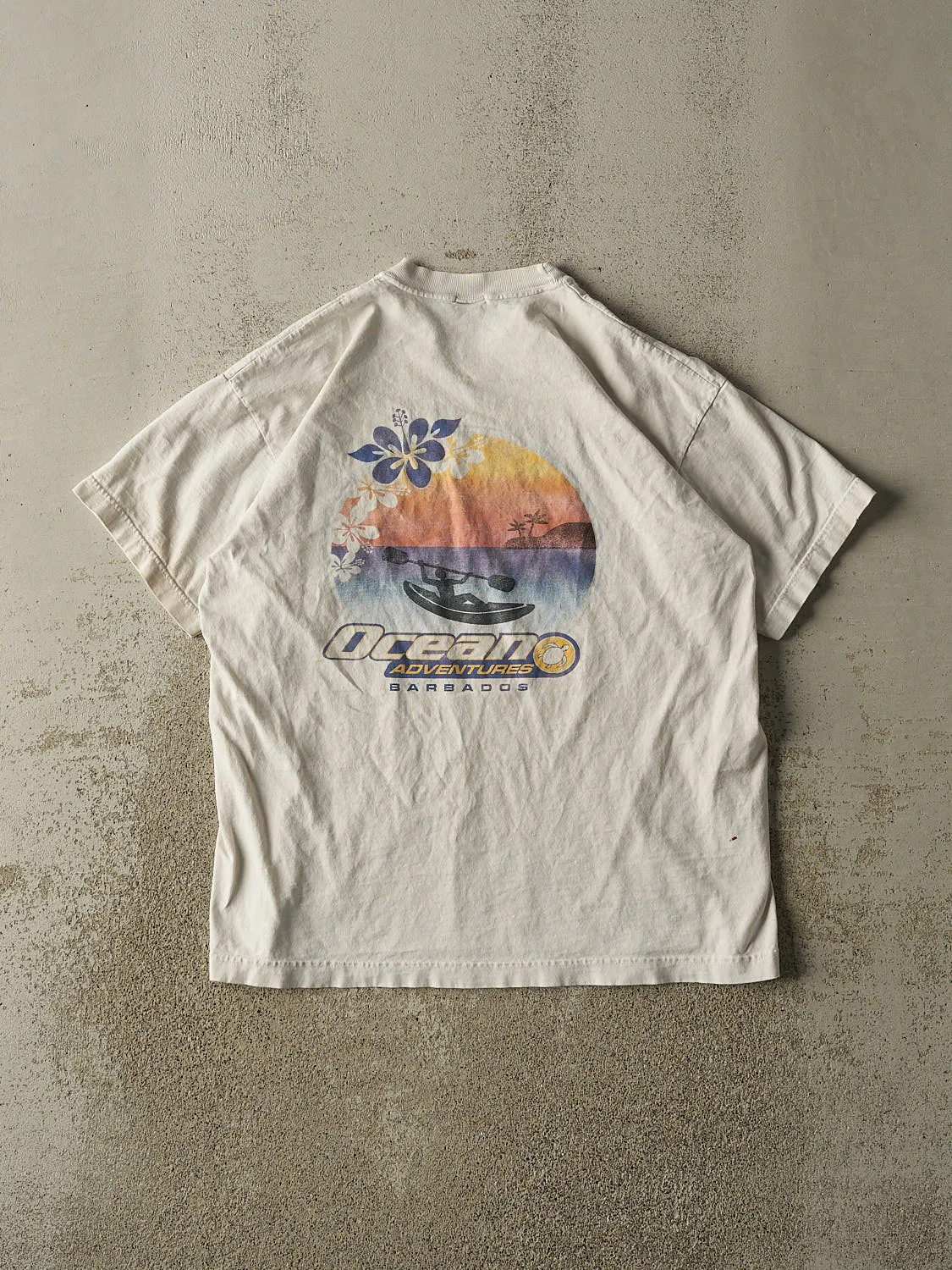Vintage 90s White Ocean Adventures Tee (L/XL) sold by Rebalance Vintage product image thumbnail 2