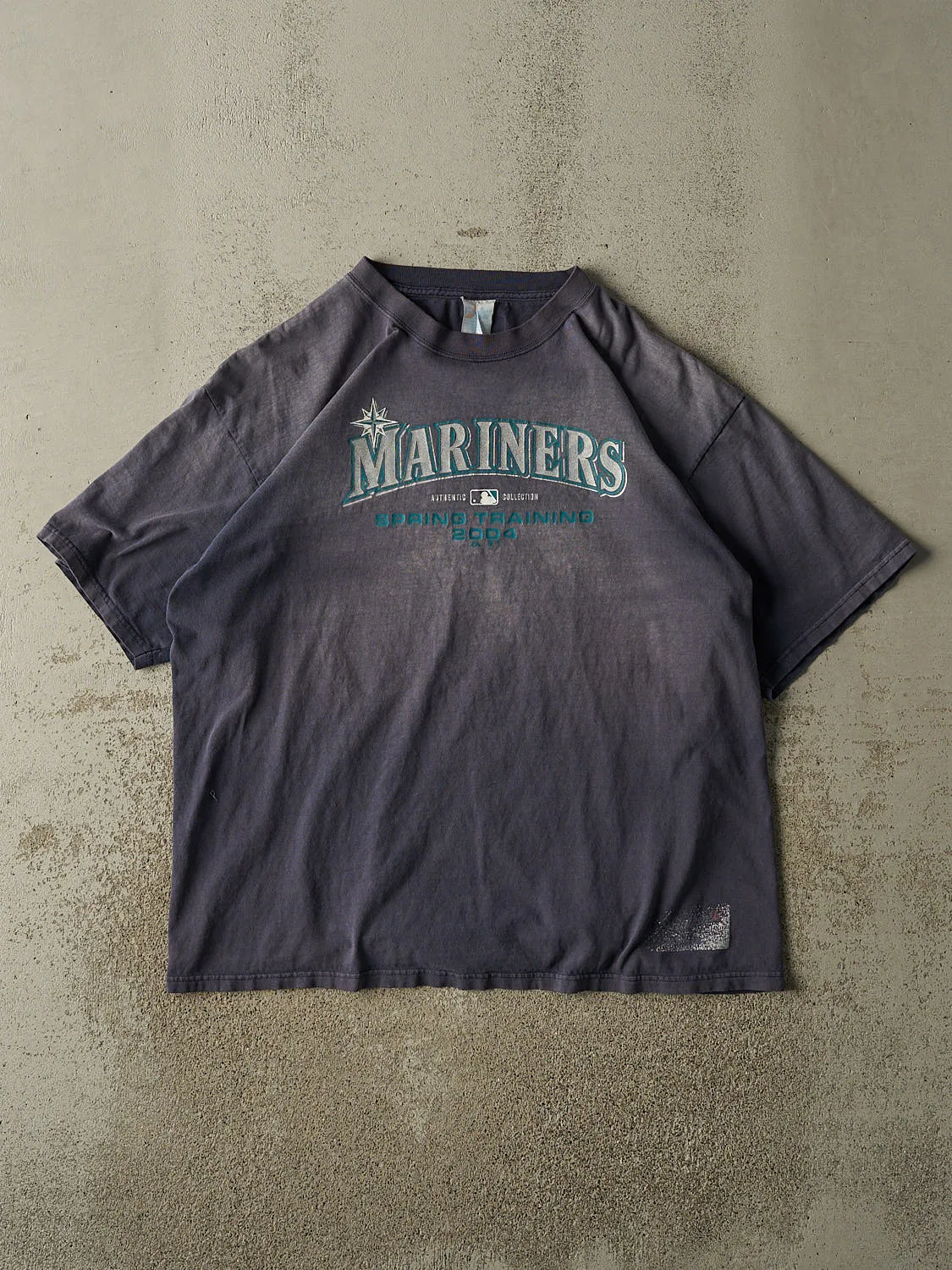 Vintage 04' Sun Faded Navy Seattle Mariners Tee (XL/XXL) sold by Rebalance Vintage